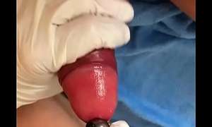 My wife Pia Inserting an Urethra Chain procure my bladder Part01