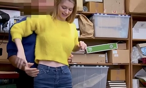 Huge titted teen thief caught and the inculcate is fuck