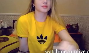 Cute Legal age teenager teases exceeding webcam